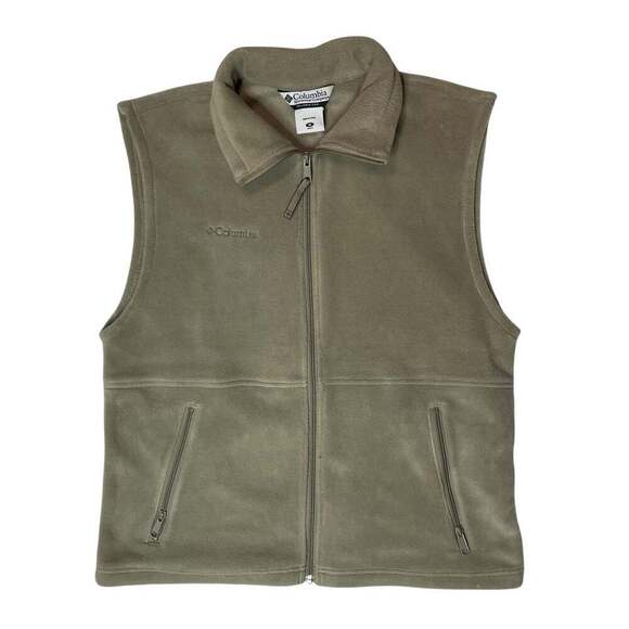 Columbia Other - Columbia Fleece Vest Mens Medium Tan Full Zip Outdoor